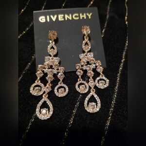 Givenchy Crystal Gold Drop Earrings